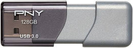 PNY Turbo Attache 3 128GB USB 3.0 Flash Drive, USB 3.0/3.1 Gen 1 Type-A Interface, Sliding Collar Cap, Compatible with Windows & Mac, Gray |
