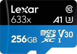 Lexar 633x Micro SDHC/SDXC UHS-I Card 95mbps, 256Gb | LSDMI256BB633A