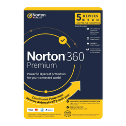 Norton 360 Premium 50GB, Arabic, 1 User 5 Device 12