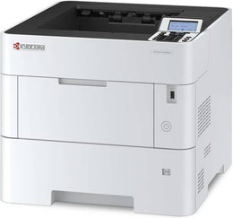 KYOCERA ECOSYS PA5000x Monochrome Laser Printer, 52ppm Print Speed, 600 x 600 dpi and Up to Fine 1200 dpi, 600 Sheet Tray, Duplex, 5 Line LCD w/Hard Key Panel, Gigabit Ethernet, USB, White | PA5000x