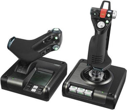 Logitech G Saitek X52 Professional H.O.T.A.S. Part-Metal Throttle And Stick Simulation Controller, Black | 945-000003