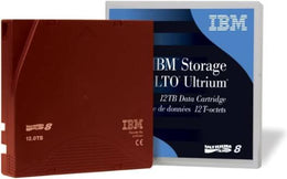 IBM LTO 8 Data Cartridge, 12TB Native / 30TB Compressed, 2.5:1 Compression Factor, Rewritable Data Cartridge, 0.5