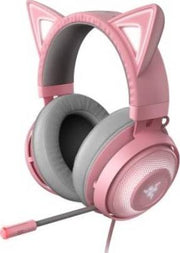 Razer Kraken Kitty RGB USB Gaming Headset: THX 7.1 Spatial Surround Sound - Chroma RGB Lighting - Retractable Active Noise Cancelling Mic - Pink | RZ04-02980200-R3M1