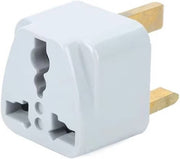 Generic 3 Pin Universal Adapter Plug, 13A Current, 250V Voltage, Compatible With Any Phone / Tablets / Laptop / Speaker, White / Gold |