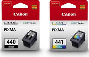 Canon 440 Black and 441 Tricolor Ink Cartridges for Printer