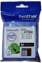 Brother LC472 Black Ink Cartridge 550 Page Yield, Compatible for MFC- J2340DW, MFC- J3540DW & MFC- J3940DW, Black | LC472BK