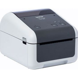 Brother Professional Label Printer, 203 Dpi Resolution, 203.2mm/sec Print Speed, Mirror Printing, USB Connectivity, White - Black | TD-4410D