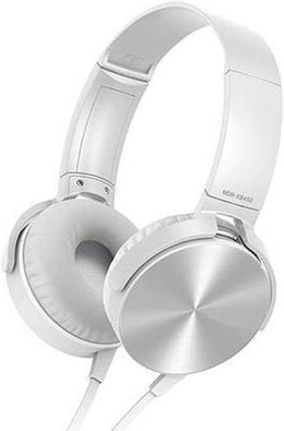 Generic Extra Base 450AP Wired Stereo Headset, Extra Bass Technology, Smart-Key App, Tangle Free Cable, Swivel Design, White