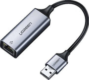 UGreen USB 3.0 to Gigabit RJ45 Ethernet Adapter Aluminum Case Space Gray | 50922 - x0010nj7j9