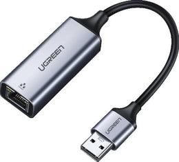 UGreen USB 3.0 to Gigabit RJ45 Ethernet Adapter Aluminum Case Space Gray | 50922 - x0010nj7j9