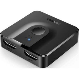 UGreen 2 IN 1 OUT HDMI Switch, Bi-Directional HDMI Splitter, Easy Switch HDMI Selector Support 4K, HDR, 3D, HDCP Compatible for TV Box, PS4, Laptop, PC HDTV Projector, Display Monitor etc | 50966