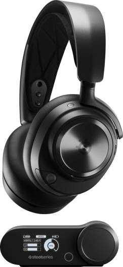 SteelSeries Arctis Nova Pro Wireless Multi-System Gaming Headset PC Xbox , Premium Hi-Fi , Active Noise Cancellation, Infinity Power System, ClearCast Mic, PC/PS5/Switch/Mobile/Xbox, Black | 61521