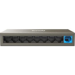 Tenda TEF1109D 9-Port 10/100M Ethernet Desktop Unmanaged Switch, VLAN Button, Transmission Distance 250m, Large Packet Buffer, 9-12V DC Input, 6kV lightning Protection, 1.8 Gbps Capacity | TEF1109D