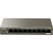 Tenda TEF1109P 9-Port Desktop Switch: 8-Port PoE, 250m Transmission, 63W Power, 1.8 Gbit/s Capacity, 1.25Mb Buffer | TEF1109P-8-63W