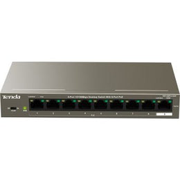 Tenda TEF1109P 9-Port Fast Unmanaged Switch With 8-Port PoE, 6kV Lightning Protection, VLAN Button, Transmission Distance Up to 250m, Large Packet Buffer, 102W High Power, 1.6 Gbps | TEF1109P-8-102W