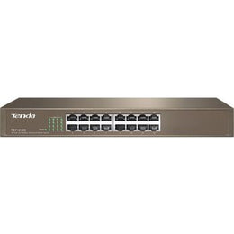 Tenda 16-Port Fast Ethernet Switch, 10/100M RJ45 Ports, 6Kv Lightning Protection, 4K MAC Address Table, 3.2Gbps Capacity | TEF1016D
