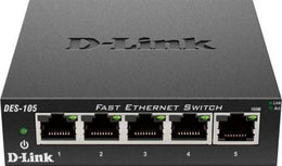 D-Link 5 Port 10/100 Unmanaged Standalone Switch | DES-105
