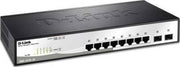 D-Link 10-Port Gigabit PoE Switch, Advanced L2 Switching & Security, 8x 10/100/1000 PoE Ports, L2+ Static Routing, 65W PoE Budget | DGS-1210-10P