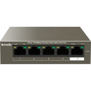 Tenda TEF1105P-4-38W 5-Port PoE Switch: 250m Transmission, Lightning Protection, 35W Power, 1Gbps Capacity, 448K Buffer | TEF1105P-4-38W