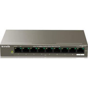 Tenda TEF1109TP 8-Port 10/100Mbps +1Gigabit PoE Switch, 92W PoE Budget, 6KV Lightning Protection, 250m Transmission, Plug and Play | TEF1109TP-8-102W
