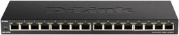 D-Link DGS-1016S 16-Port Gigabit Desktop Switch, IEEE 802.3az-Compliant, Auto Power Reduction, 8.89W Maximum Power Consumption, 32 Gbps, Plug-and-play for Effortless Installation, Black | DGS-1016S