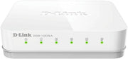D-Link 5 Port Gigabit Desktop Switch, 5x1000Base-T Interface, Auto MDI/MDIX, 10Gbps Switching Capacity, White | DGS-1005A