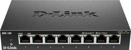 D-Link 8 Port Gigabit Unmanaged Metal Desktop Switch | DGS-108