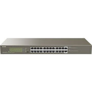 Tenda TEG1124P-24-250W Gigabit Ethernet Switch, 24-Port PoE, 48 Gbps Switch Capacity, 100-240V AC Input, 1 SFP Port Unmanaged | TEG1124P-24-250W