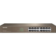 Tenda 16-Port Gigabit Ethernet Switch, V6.0, Surveillance & SMEs, 32Gbps, 100-240V, <12W Power, Sturdy Metal | TEG1016D