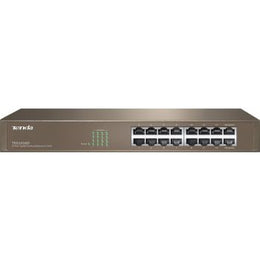 Tenda 16-Port Gigabit Ethernet Switch, V6.0, Surveillance & SMEs, 32Gbps, 100-240V, <12W Power, Sturdy Metal | TEG1016D