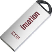Imation 32GB Alfa Metal Flash Drive, USB 2.0, Plug In, Compact and Capless Design, Silver | 77000002016