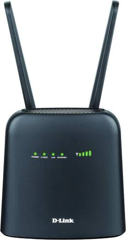D-Link DWR-920 Wireless N300 4G LTE Router, Cat4 Mobile Wi-Fi Router, 4G/3G, Multi WAN, Gigabit Ports, Wi-Fi N300, SIM Unlocked - UK version, Black