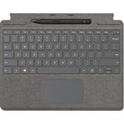 Microsoft Surface Pro Signature Keyboard With Slim Pen 2, Compatible with Surface Pro 8 or Surface Pro X, Platinum | 8X6-00061