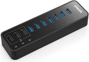 Anker 10 Port 60W Data Hub with 7 USB 3.0 Ports & 3 PowerIQ Charging Ports, High-speed Data Transfer of Up to 5Gbps, PowerIQ Charging Technology, For Lapto / Smartphone / Tablet, Gray | ‎AK-A7515211
