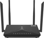 D-Link AC1200 Gigabit Router, 4x 10/100/1000 LAN Ports, 2x 2.4GHz & 2x 5GHz Antennas, Up to 1200 Mbps, Black | DIR-825M