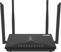 D-Link AC1200 Gigabit Router, 4x 10/100/1000 LAN Ports, 2x 2.4GHz & 2x 5GHz Antennas, Up to 1200 Mbps, Black | DIR-825M