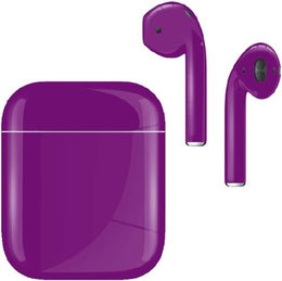 Caviar Airpods (2nd Gen), Original Apple, Lightning Charging Case, Automotive-grade paint with scratch resistant coating, Premium looking colors with a Glossy Violet | 0718157035768