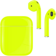 Caviar Airpods (2nd Gen), Original Apple, Lightning Charging Case, Automotive-grade paint with scratch resistant coating, Premium looking colors with a Glossy Yellow | 0718157036093