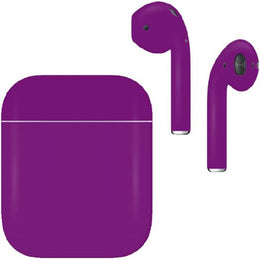 Caviar Airpods (2nd Gen), Original Apple, Lightning Charging Case, Automotive-grade paint with scratch resistant coating, Premium looking colors with a Matte Violet | 0718157036055
