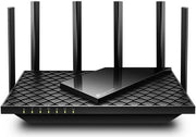 TP-Link Archer AXE75 AXE5400 Tri-Band Gigabit Wi-Fi 6E Router, 5378 Mb/s Speed, 6 Antenas, SuperSpeed USB 3.0, HomeShield Securty, OneMesh Compatible, 1xGigabit Ethernet WAN Port, Black | Archer AXE75