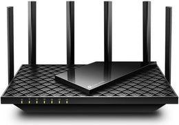 TP-Link Archer AXE75 AXE5400 Tri-Band Gigabit Wi-Fi 6E Router, 5378 Mb/s Speed, 6 Antenas, SuperSpeed USB 3.0, HomeShield Securty, OneMesh Compatible, 1xGigabit Ethernet WAN Port, Black | Archer AXE75