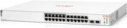 HPE Aruba 1830 24G PoE Switch, 52 Gbps Capacity, 4x RJ-45 and 2 SFP Ports, 195 W Power, WPA2/WPA3 Security, White | JL813A