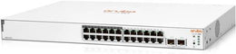 HPE Aruba 1830 24G PoE Switch, 52 Gbps Capacity, 4x RJ-45 and 2 SFP Ports, 195 W Power, WPA2/WPA3 Security, White | JL813A