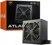 Cougar Atlas 750W ATX Power Supply, 80 Plus Bronze Certified Power Supply, Non-Modular, 750W Total Output, Ultra Durable 105° Japanese Standby Capacitors, 120MM Silent Fan, Black | 31AT075004P01
