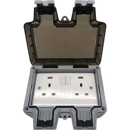 Abbasali IP66 Outdoor Waterproof Switch With Power Indicator Outdoor Safety Switch Socket | B07SLS62LB