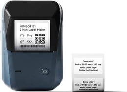 NIIMBOT B1 2 Inch Label Maker with 1 Roll Free Tape 2 inches Width Business Price Gun Thermal Label Printer Shipping Label Tag Writer for Home Office Organization Commercial Use