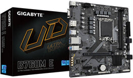 GIGABYTE B760M E DDR5 LGA1700 Micro ATX PC Case, Intel B760 Chipset, 2 x DDR5 DIMM / Up to 92GB Support, PCIe 4.0, 4* M.2, Realtek GbE LAN, HDMI / D-Sub / DP, USB-C | B760M-E