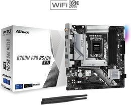ASRock B760M Pro RS/D4 WiFi LGA1700 Micro ATX Motherboard, Intel B760 Chipset, 4x DDR4 DIMM Slots, 128GB Max Support, 2.5 Gigabit LAN, Wi-Fi 6E, 2 PCIe 4.0 x16, 7+1+1 Power Phase | 90-MXBKZ0-A0UAYZ