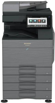 SHARP BP-50C26 MFP Color Laser Printer, 26 ppm Print Speed, Std 650 Max 6300 Sheets Paper Capacity, 128GB SSD, 1200 DPI, 10.1