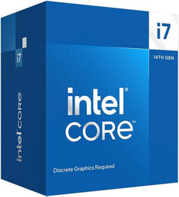 Intel Core i7-14700F 2.1GHz LGA 1700 Desktop Processor, 20 Cores & 28 Threads, 5.4 GHz Max Turbo Boost, 33MB Cache, Dual-CH DDR5-5600 ECC Memory / 192GB Max, Hybrid Core Arch | BX8071514700FSRN3Z